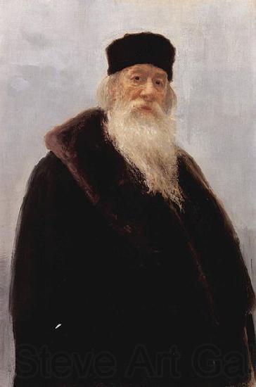 Ilya Repin Portrait of Vladimir Vasilievich Stasov, Russian art historian and music critic Norge oil painting art